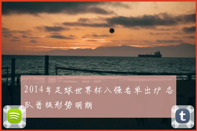 2014年足球世界杯八强名单出炉 各队晋级形势明朗